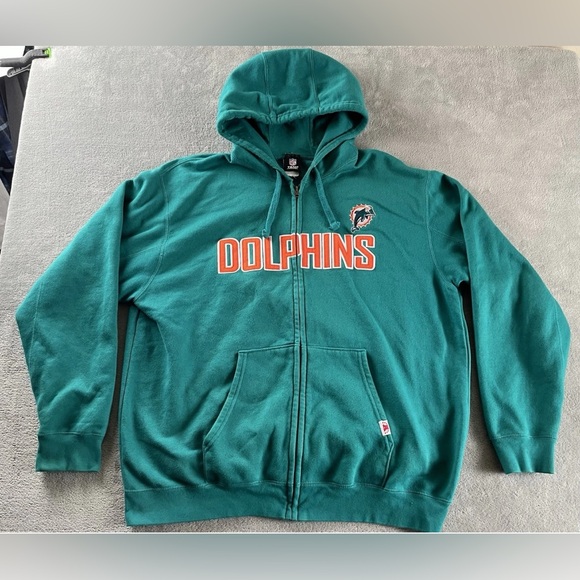 Nfl Apparel Other - Miami Dolphins NFL Hoodie Full Zip Sweatshirt Men’s XL Embroidered, Pockets